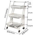 Parallel storage rack balcony movable trolley foldable floor-standing multi-layer snack succulent flower rack living room storage rack