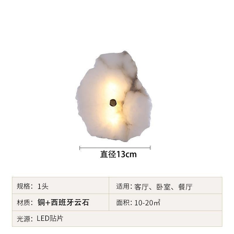 accessible luxury designer marble wall lamp bedside postmodern casual bedroom living room background atmosphere lamp