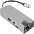 8-in-1 docking station type-c to hdmi+vag gigabit rj45+usb3.0hub high-speed transmission multi-interface