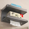 Bathroom tissue box roll paper wall-mounted toilet paper dispenser bathroom punch-free toilet paper holder washroom storage rack