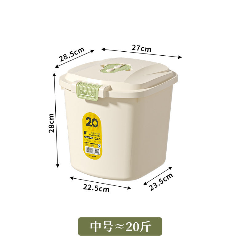 Grains Storage Sealed Box Food Grade Rice Noodle Storage Container Insect-proof and Moisture-proof 10kg High-end Household Rice Bucket