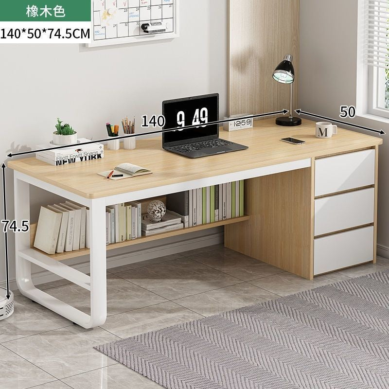 Computer desk desktop office desk bookshelf modern minimalist table home bedroom student writing study desk