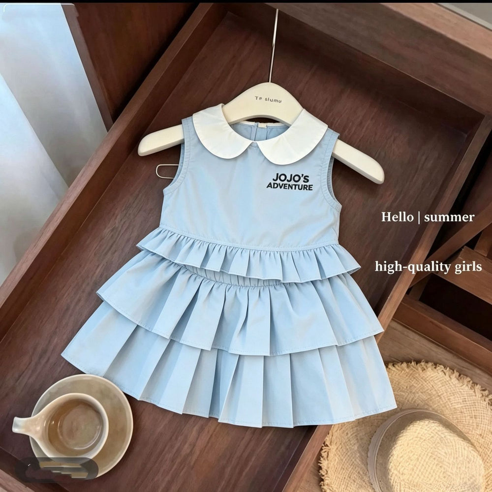 Girls' summer outfit set : new stylish summer clothes for baby girls, lightweight and trendy summer fashion for kids