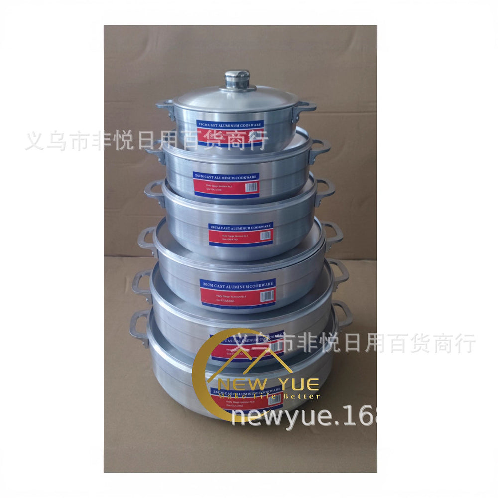 Factory direct sales cross-border best-selling thick 6pcs aluminum pot 088-aluminum-pot exquisite kitchen essential artifact