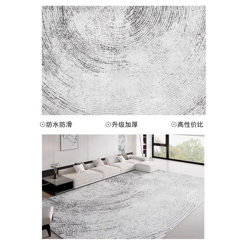 Ready-to-ship area rug for living room, italian minimalist style, suitable for sofa and coffee table, new design, stain-resistant, easy to clean, large size, full coverage floor mat