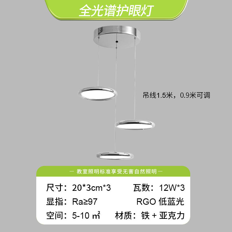 King Lake Restaurant Lights Simple Modern Minimalist Light Luxury Three-head Bar Lighting Internet celebrity Nordic UFO table chandelier