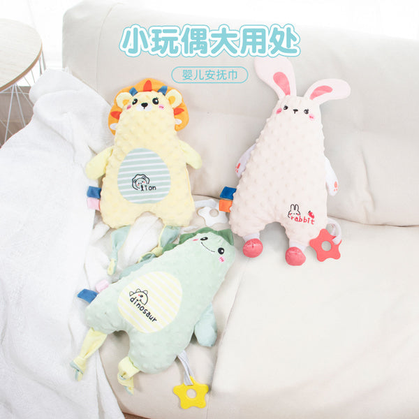 Cross-border soothing doll baby cartoon soothing towel can be entrance biting baby plush sleeping doll hand doll toy