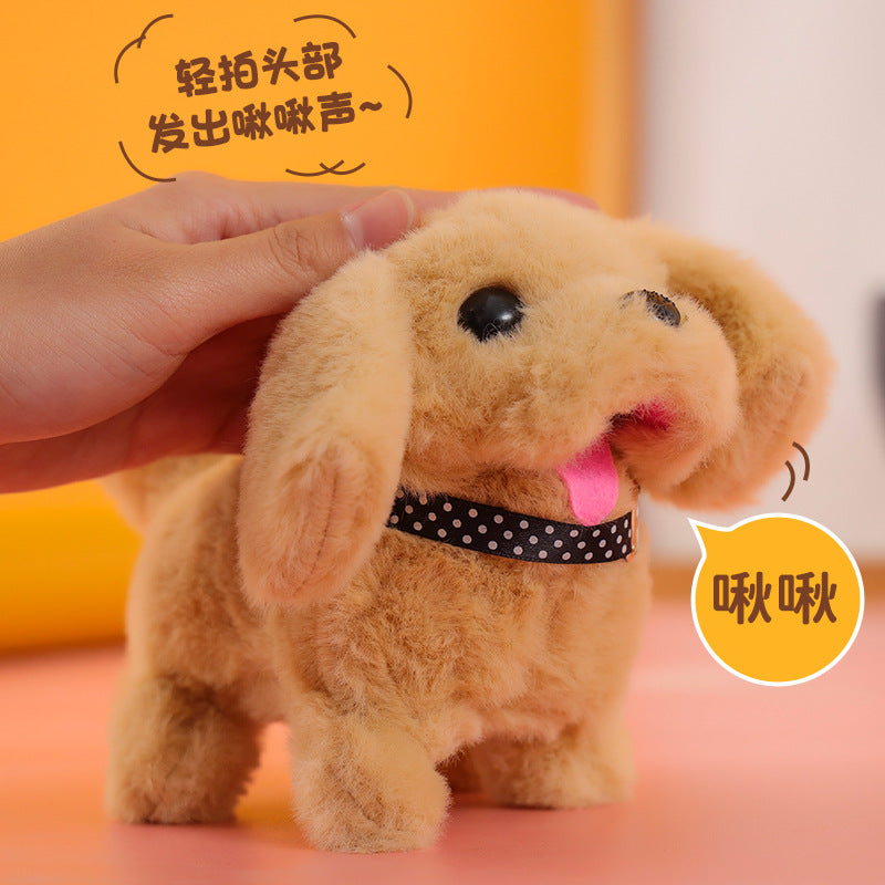 New plush toy electric bunny realistic puppy - walks, barks, nods, wags tail - wholesale for kids' toys