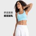 New arrival cross back yoga bra double-sided brushed nude high-strength bubble wrap push-up sports intimatesdw002