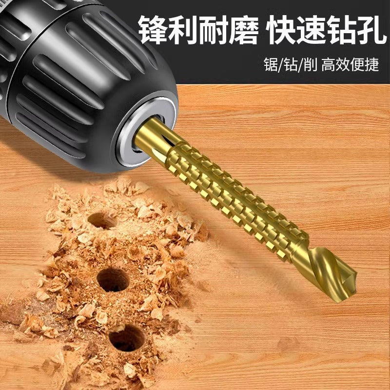 Baolian hexagonal handle sawtooth drill, woodworking special cable stitch drill bit, alloy cutting electric drill drill flower