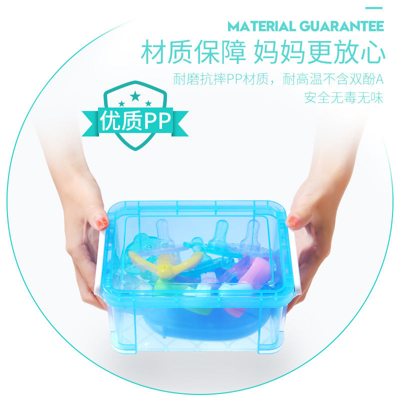 Factory direct sales storage box Plastic transparent storage box Storage box Toys baby products sorting storage box