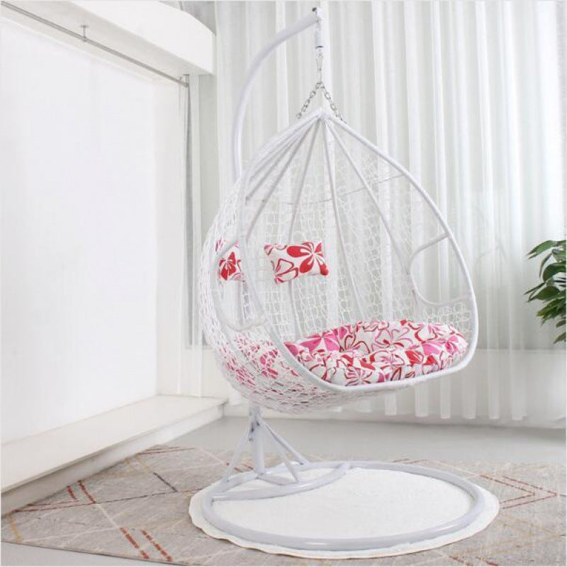 Romantic hanging basket rattan chair for home indoor hanging chair swing adult hammock balcony single double living room rocking lounge chair