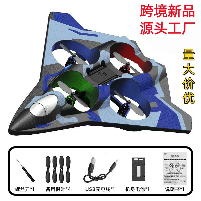 kids remote control foam aircraft four-axis stunt drone rechargeable and drop-resistant drone primary school student small