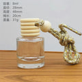 8ml car perfume bottle cylindrical five-wire cap thickened glass essential oil dispensing bottle lanyard aromatherapy self-installed empty bottle