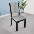 Solid wood chair durable chair dining chair for home rental house casualmahjong stool hotel black and white restaurant dining table and chair