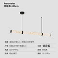 Restaurant chandelier italian normcore modern casual imitation marble dining table bar accessible luxury island table one-word long lamp