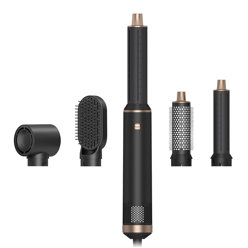 Cross-border 5-in-1 hair dryer, multi-functional hair dryer, curling iron, straight hair comb, European and American electrical hot air comb.