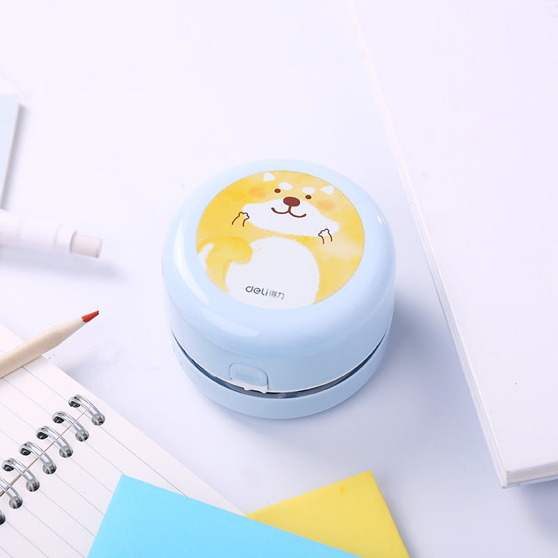 Deli desktop cleaner, suction eraser, crumb vacuum cleaner, students use mini children's large suction to charge and absorb ash.