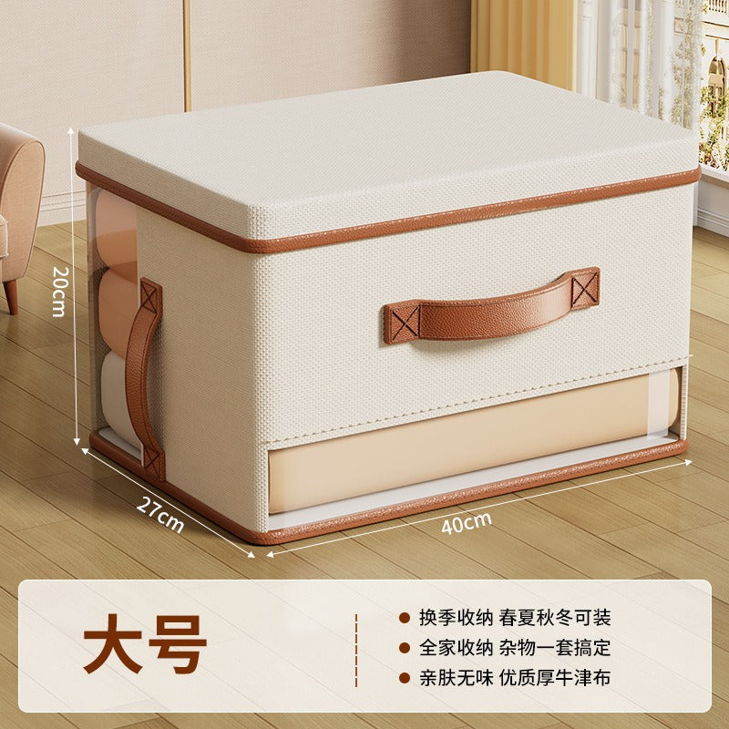 New Oxford cloth visual storage box, household wardrobe storage storage, large capacity flip cover storage, finishing box
