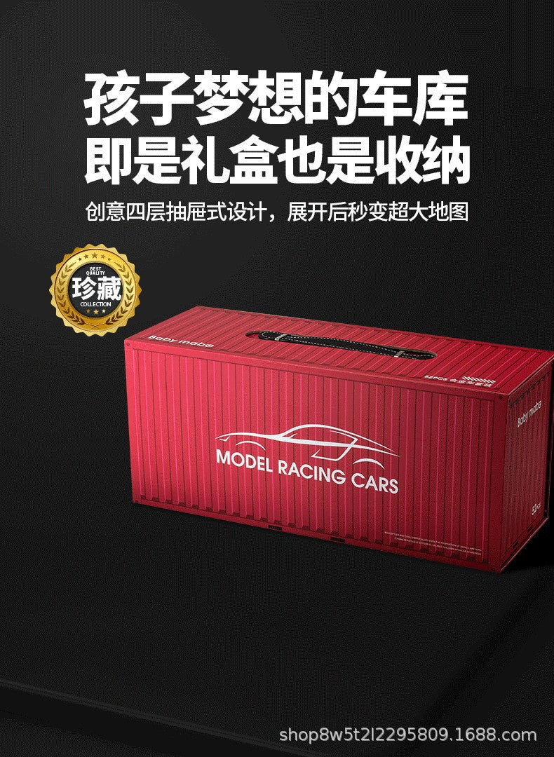 Toy car kids alloy racing model mini pull-back gift box set birthday gift for boys and girls ages 1-2