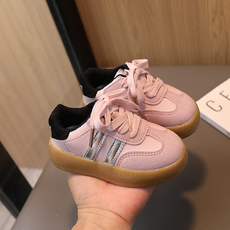 Korean style kids' sneakers:  autumn new arrivals - girls' casual shoes, boys' agassi shoes, fashionable skate shoes, soft sole trendy footwear