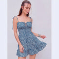 Summer european and american style sexy slip dress - cross-border  women's clothing - printed slip dress - backless dress
