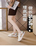 plus size women's shoes spring & fallnew arrival leather sneakers women's korean style flatscasual soft bottom running dad shoes