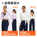strappy sports long sleeves blouse, beautiful back suspender, silmslimming look mesh yoga blouse, loose yoga tops