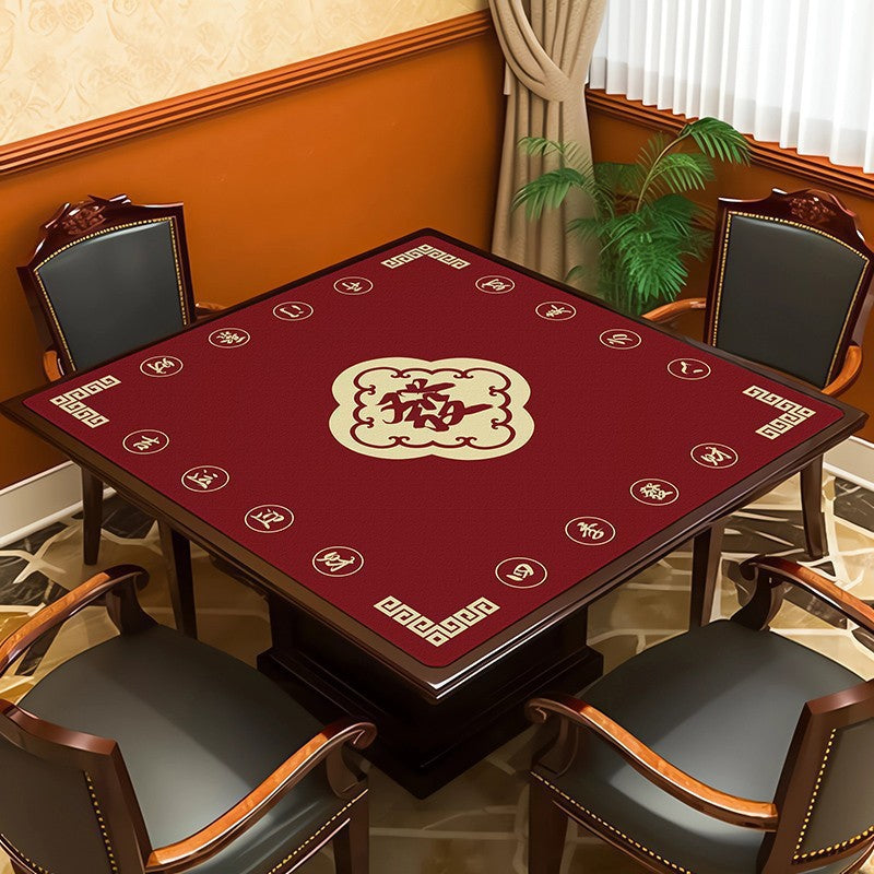 Square mahjong table mat - absorbent, non-slip, and silent - ideal for mahjong parlors, poker rooms, and gaming tables - also suitable as a dining table mat