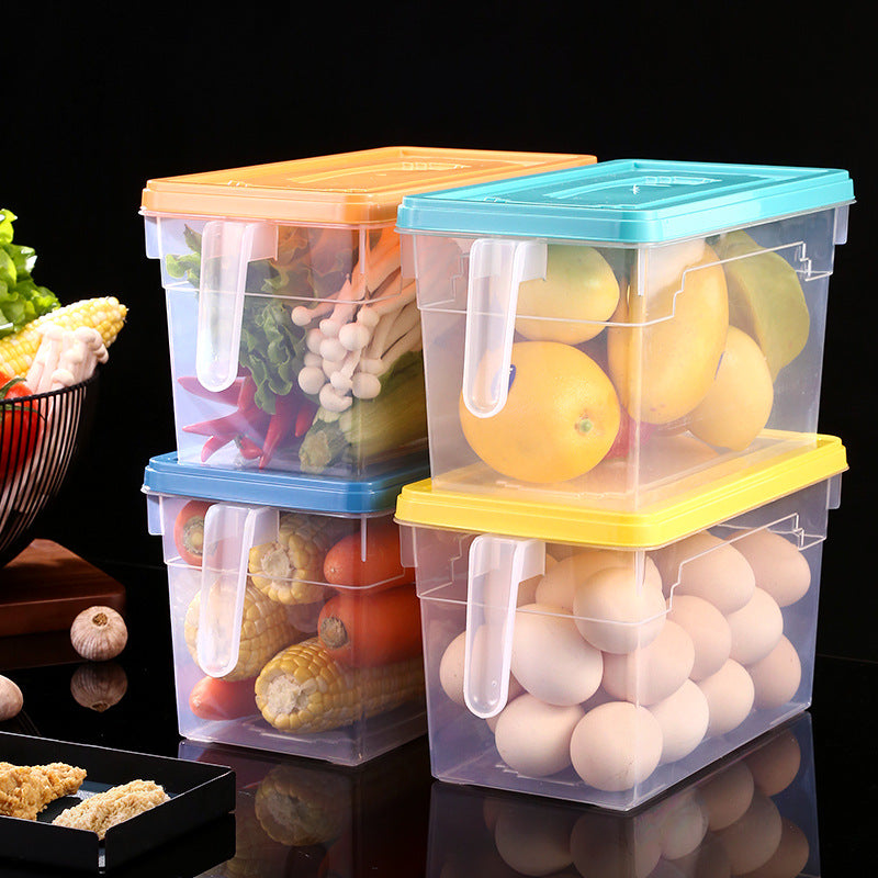 Japanese-style refrigerator storage box, drawer-type kitchen, transparent plastic fresh-keeping box, custom logo,  food storage box.