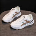 plus size women's shoes spring & fallnew arrival leather sneakers women's korean style flatscasual soft bottom running dad shoes