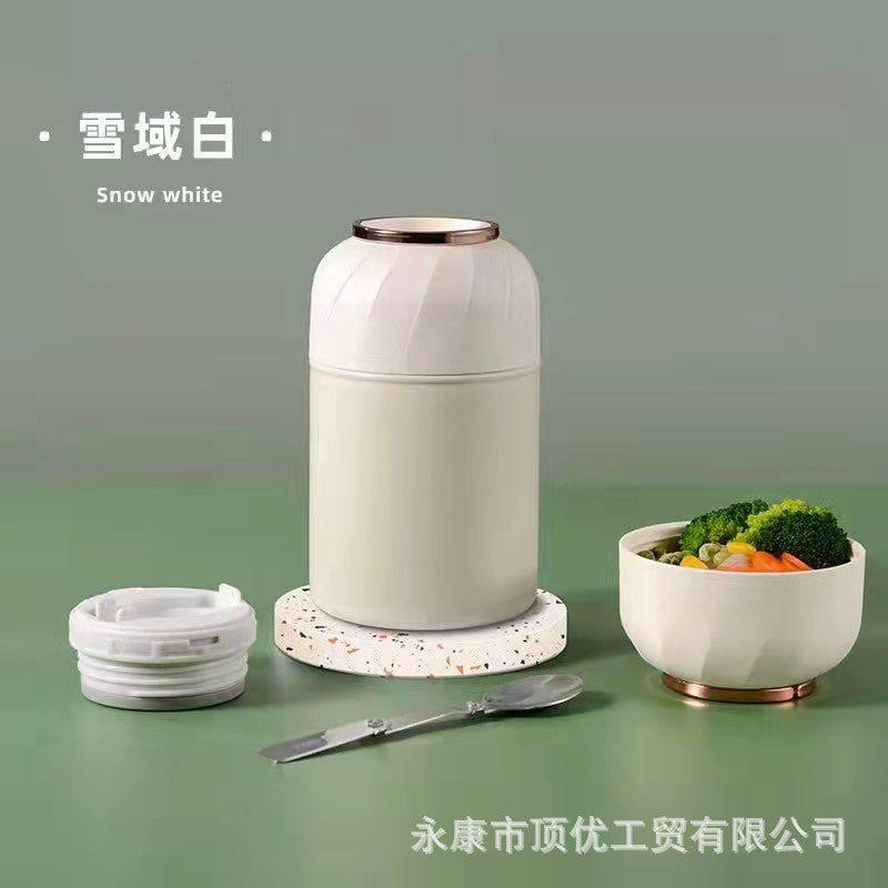 316 double-layer stainless steel vacuum copper-plated stew beaker 304 stew pot stewed porridge portable gift engraving logo