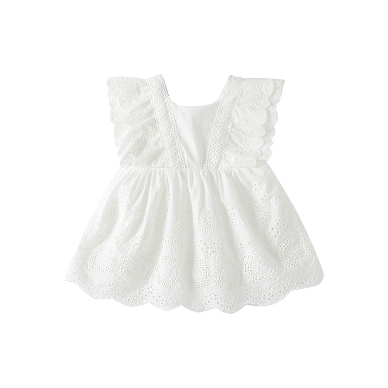 Girls' summer dress  new style: french lace sleeveless tank dress for baby girls, chic and stylish little girl's dress