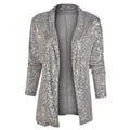 2025 spring new arrival: european and american style sequin long sleeve blazer - elegant mid-length jacket with turn-down collar, perfect for amazon