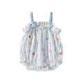 Summer rompersweet baby outwear suspender baby girl sleeveless bag butt cute triangle romper bag butt summer