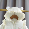 Baby clothes winter newborn onesie baby girl romper fleece-lined quilted winter outwear jumpsuit cotton coat