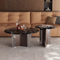 Ready-to-ship natural luxury stone coffee table - modern minimalist black rose design, available in various sizes. perfect for living rooms and home use