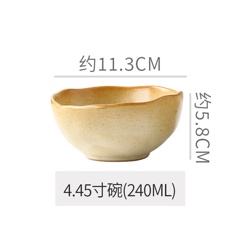 Vintage chic dinnerware set - restaurant, hotel, and home use - unique shaped dessert plates, pastry bowls, and rice bowls - wholesale