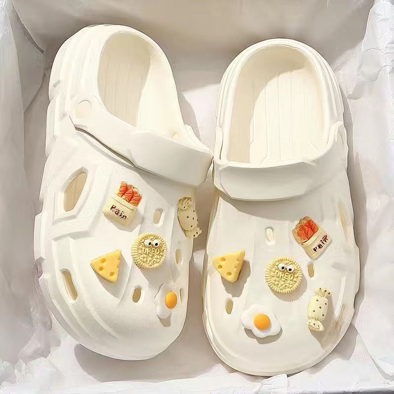 Crocs women's summer new arrival office heightening beach non-slip couple outwear toe cap sandals men's summer
