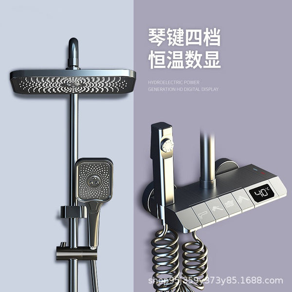 Shower shower full set of all copper shower household thermostatic pressurized nozzle bathroom bath rain shower