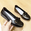 Soft leather soft bottom ladieswear shoes flatsabrasion resistantwaterproofbows work shoes wechat group purchase live broadcast one piece dropshipping