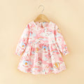 Girls' autumn dresses: simple spring/autumn dresses for toddlers and young children, korean style princess dresses, baby dresses for autumn and winter