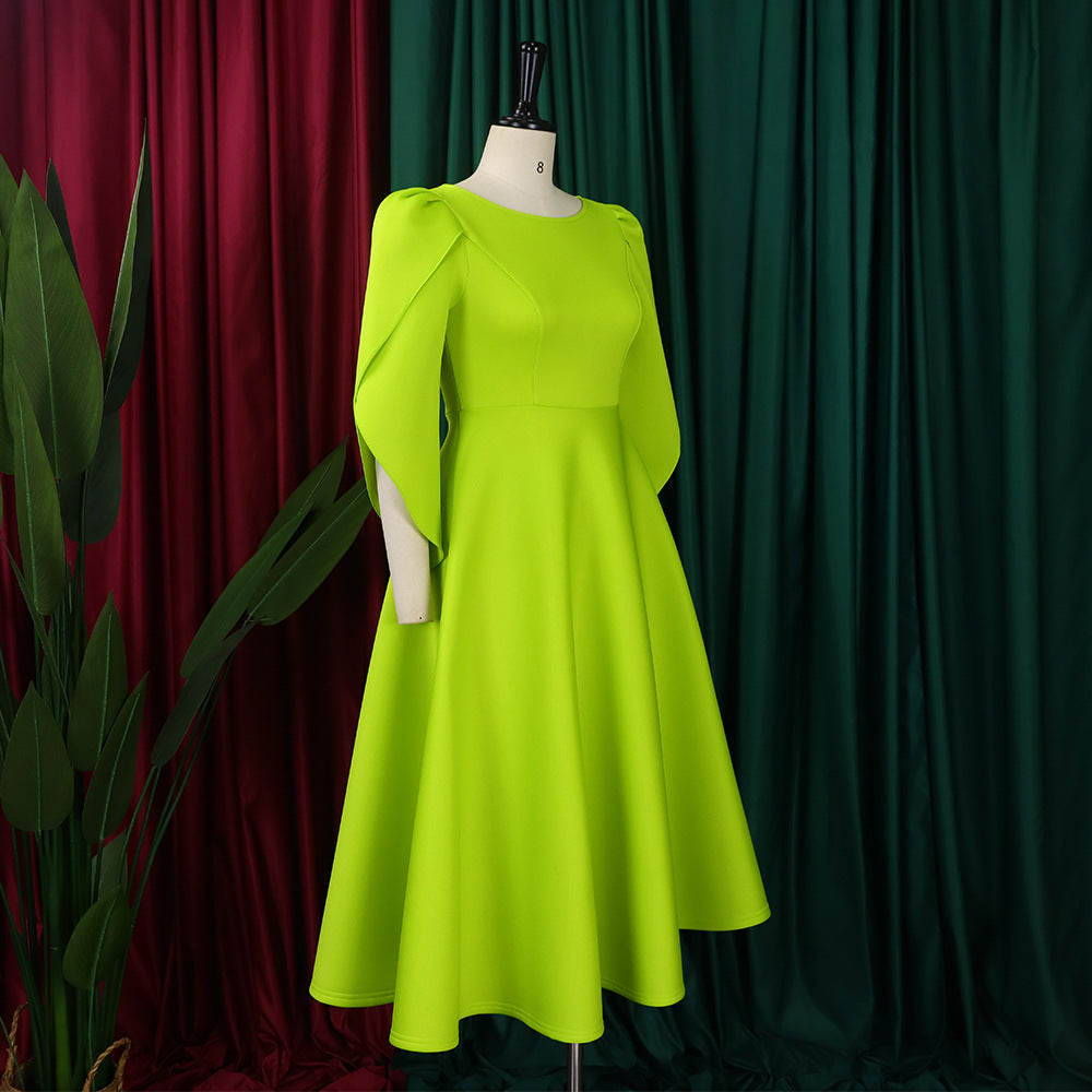 Q112   new arrival: elegant and chic fashionable evening gown, full skirt, african dress