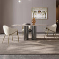 Designer lambswool dining chair - modern luxury cream style for home, hotel, sales office, villa, cafe, and restaurant - casual seating