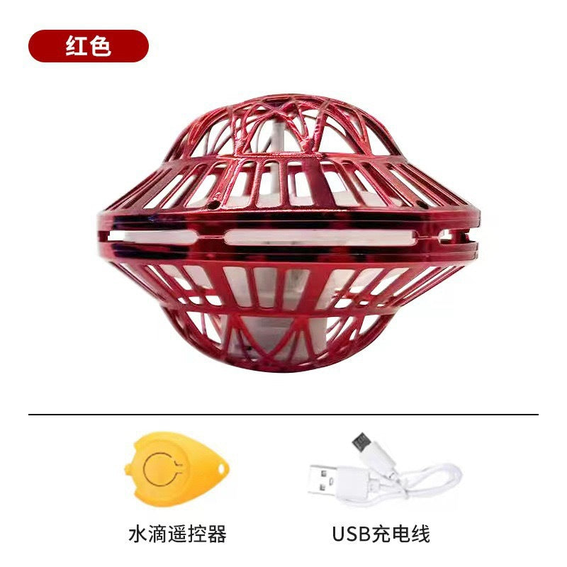 ufo new product suspension induction swing ball flying saucer lamp aircraft fingertip gyro anti-fall kids toys