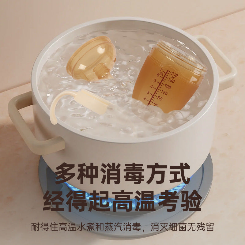 breast milk solid feeling all silicone feeding bottle nano silver weaning artifact baby anti-flatulence feeding bottle 150ml