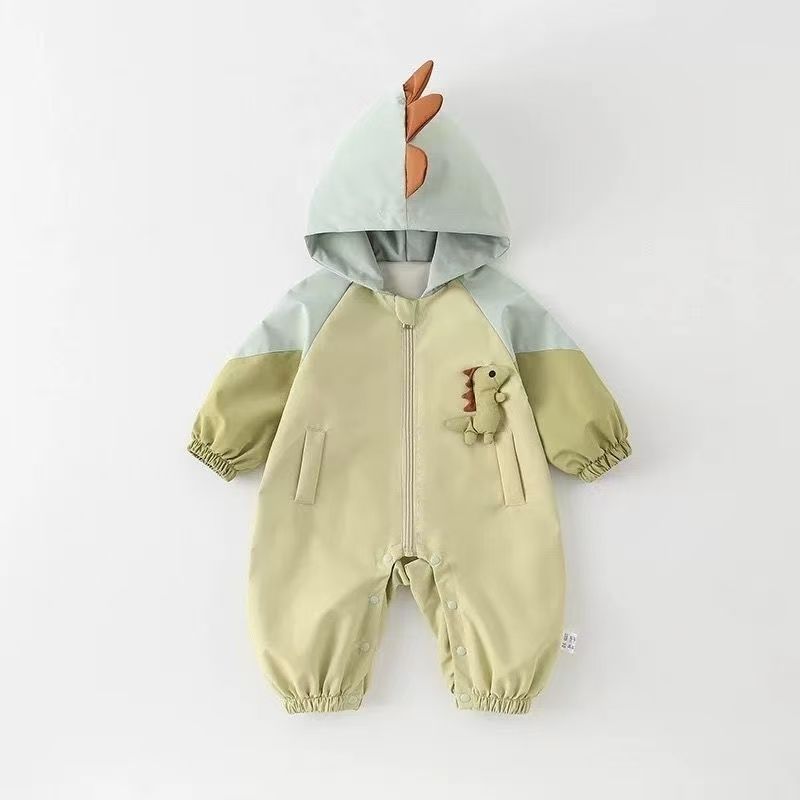 Spring & fallcute clothes jumpsuit super baby infant style cute baby outwear hooded outing jacket trendy