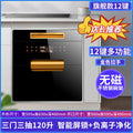 Dazzling gold three-tier 12-function 120l + negative ion sterilization