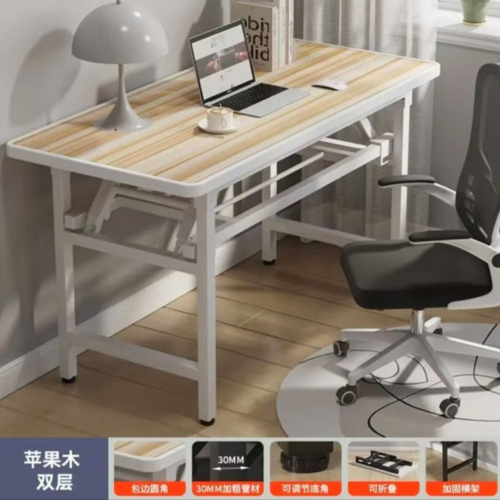 Easy-to-assemble folding desk - no assembly required - perfect for home, living room, dining room, bedroom, or office