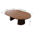 Source factory oval dining table designer wabi-sabi style popular scandinavian dining table can be long or short pull-out dining table